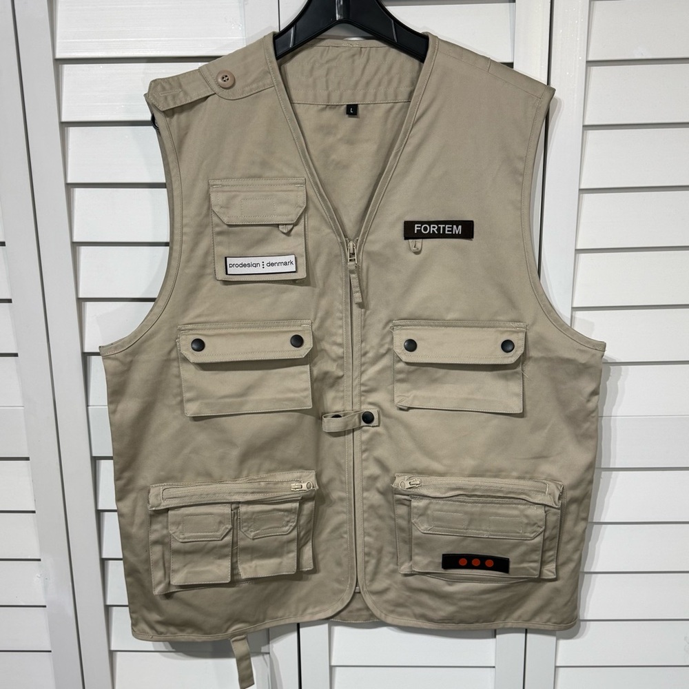 Fortem Utility Vest Prodesign Denmark Multi Pocket Workwear Size L - Picture 2 of 13